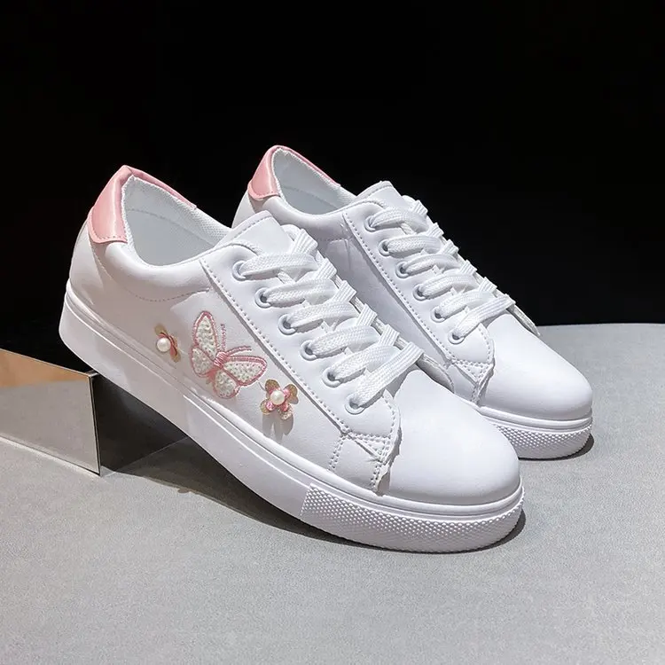 2024 Latest Fashion Flat sport shoes Wholesale Factory Women white Casual Shoes