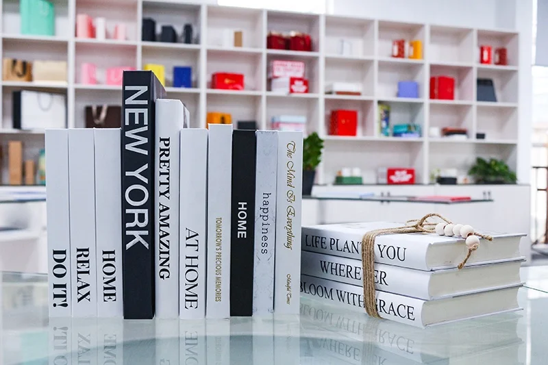 Профессиональные пользовательские пустые декоративные книги искусственные книги для украшения дома Современные