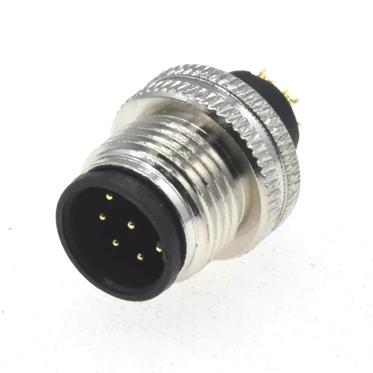Waterproof Connector Moldable Male Female M12 Circular Connector 8pin a Code Electrical Connector Plug
