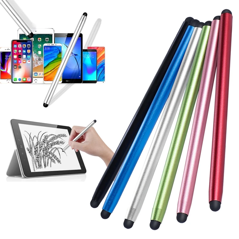 Stylo écran Tactile Pointe Fibre - Compatible Tablette Smartphone - Précision Glissement Facile - Portable - 12
