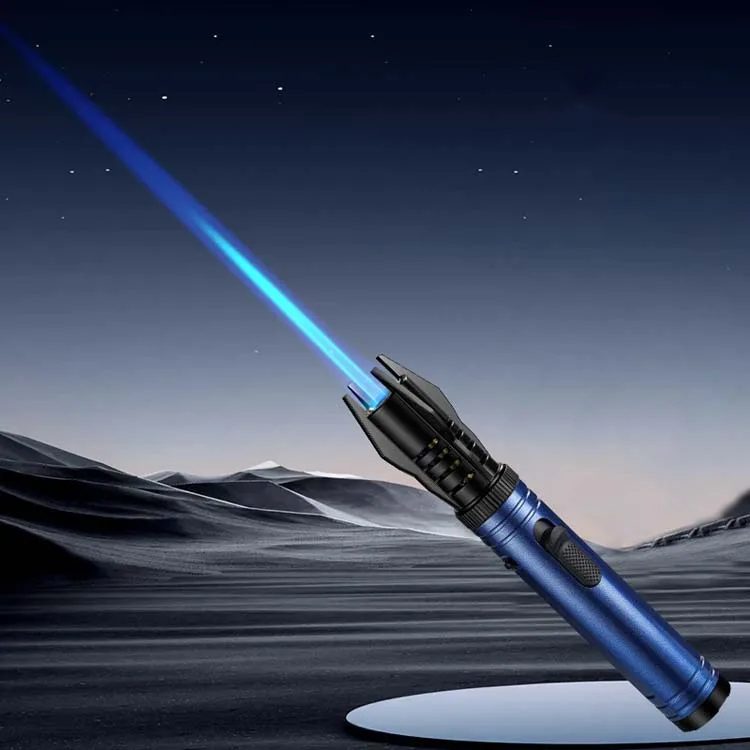 High Quality Welding Guns Refillable Butane Windproof Torch Lighter Jet Blue Flame Lighter