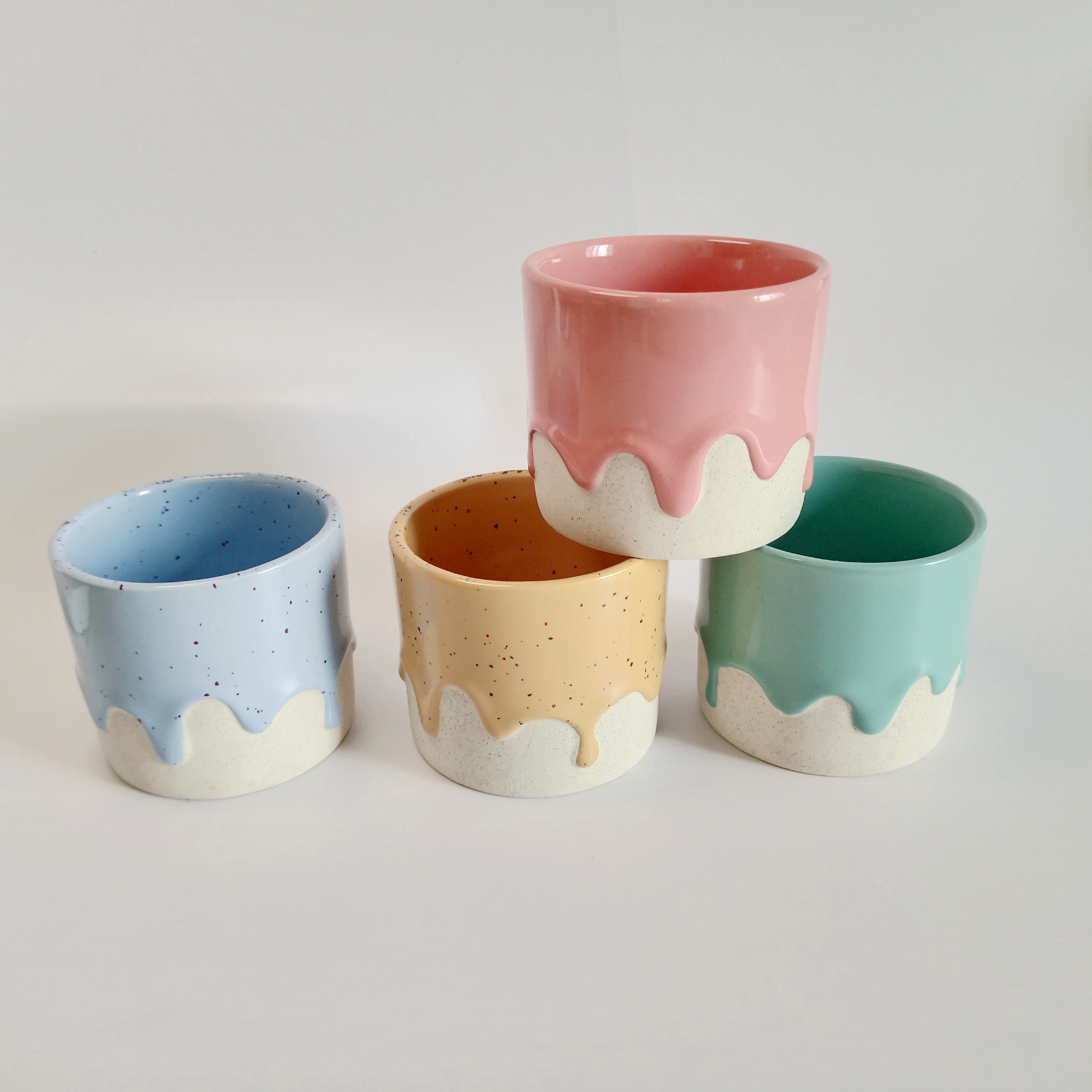 Handmade Pottery Melting Ice Cream Mug