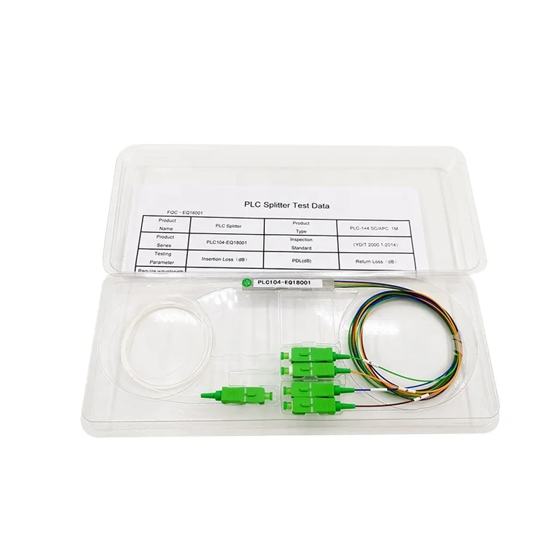 Plc Splitter 1x8 sc Apc Mini Steel Tube Type sc Upc Connector 1x4, 1x16, 1x6