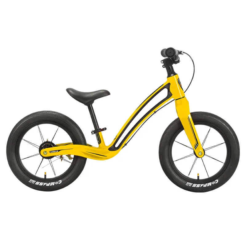Montasen-Bicicleta de equilibrio para niños, bici de aleación de magnesio  de 14 pulgadas, con freno, diseño único