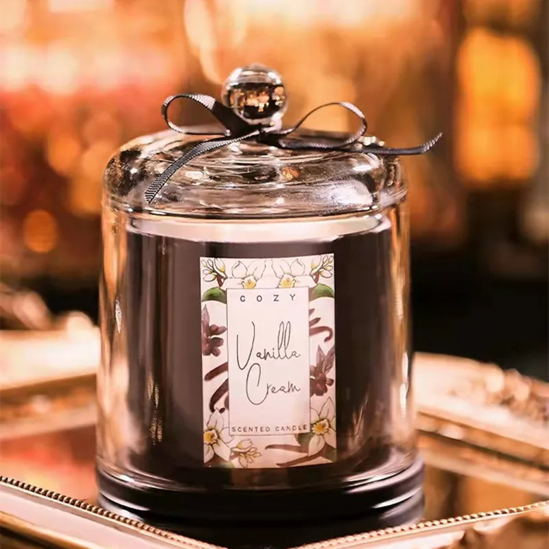 Горячая Распродажа, высокое качество, 730 мл пустые стеклянные банки для свечей и контейнер с крышкой, домашняя декоративная банка для свечей