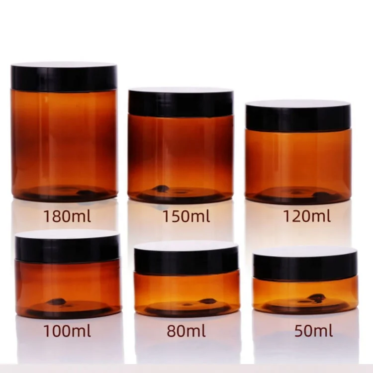 250ml Cosmetic Jar 16 Oz 50 Gram 250 Ml 200ml 12 Oz 330g Large 250ml Container Jars 200 Ml Skincare Plastic Cosmetic Jar Multiple Sizes With Lids