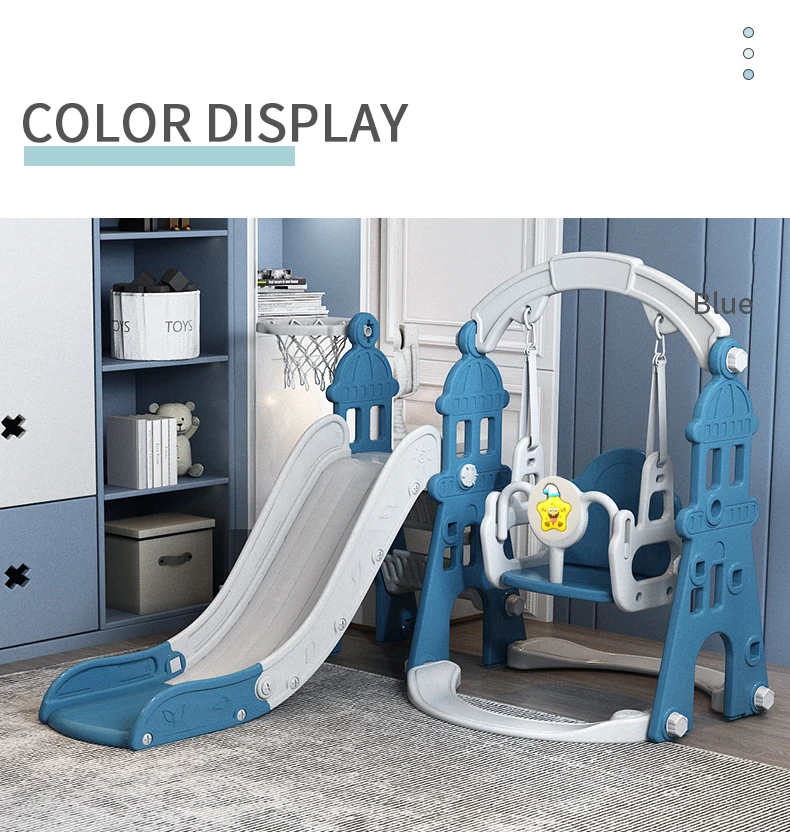 Wholesale Indoor Playground 3 In 1 Plastic Baby Slide Playground Kids ...