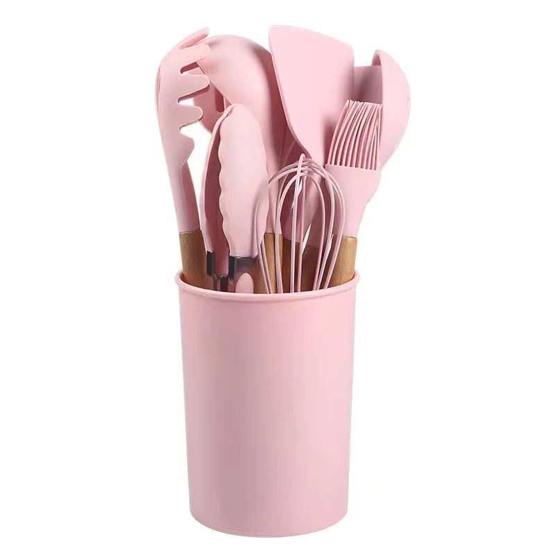 11pcs Set di utensili da cucina rosa Set di utensili da cucina in