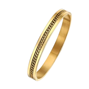 Hot Sale Personalized Retro Fashionable Bracelet Gold Plated Stainless Steel Jewelry Fashion Jewelry Charm Bangles