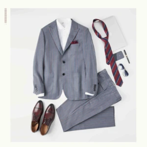 OEM ODM Customized Woolen Blazer Track Pants Suit for Women Single Breasted Regular Length Mandarin Collar Flat Black Sizes