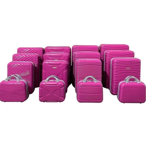 16PCS 18 to 29INCH ABS SEMI FINISHED LUGGAGE SET WITH FOUR BEAUTY CASE WITH CUSTOMIZED