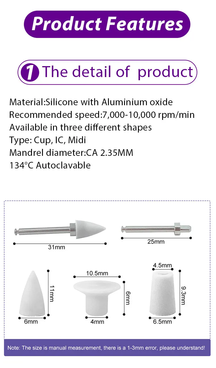 Resine Pu Dental Composite Finishing Polishing Cup Mendrel - Foto 8