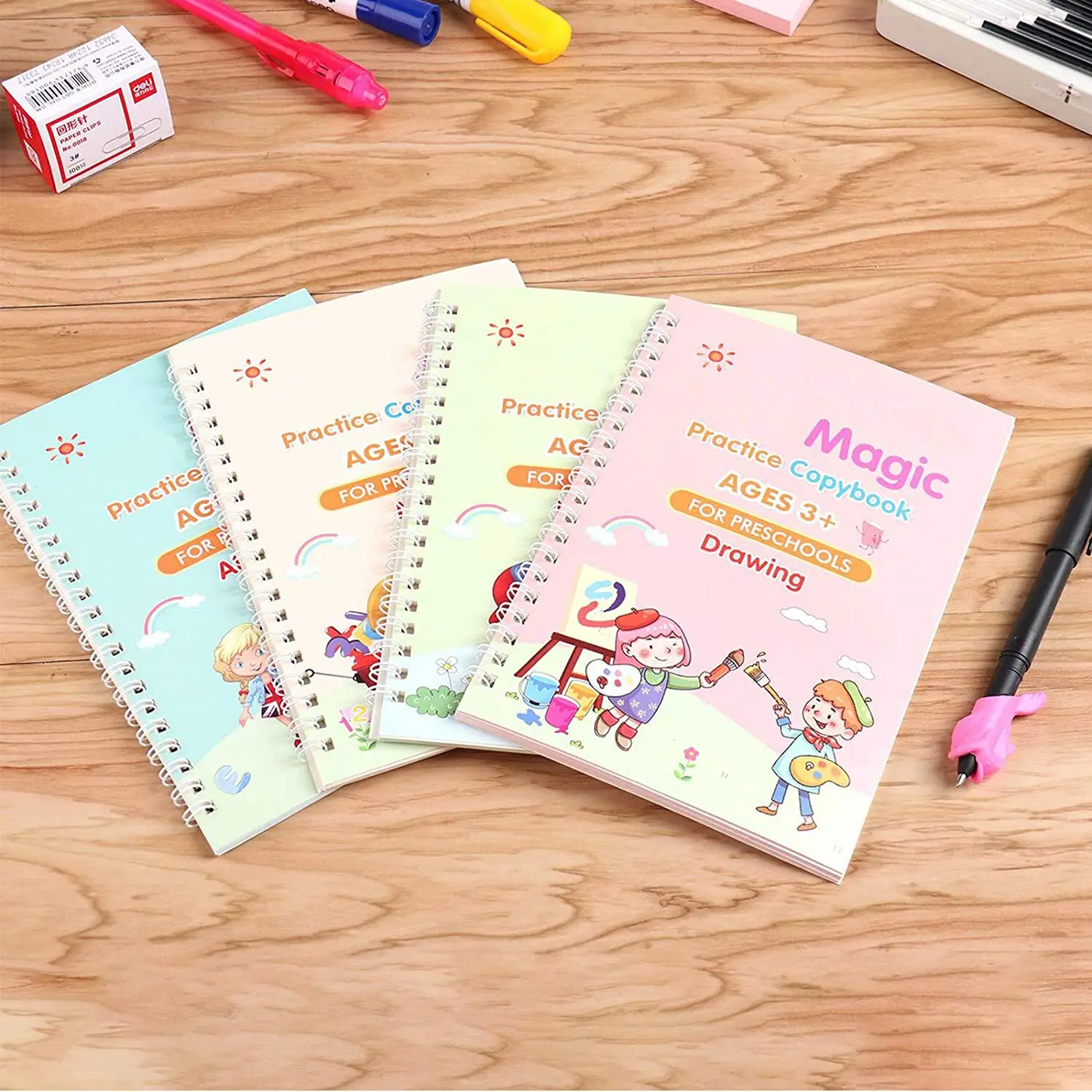 A4 Size Customized Practical Reusable Children Writing Tool Sank Magic Copybook