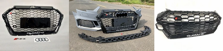 New ABS auto grille for audi A4 B9 A4L radiator honeycomb front bumper grill RS4 facelift mesh grille 2017 2018 2019