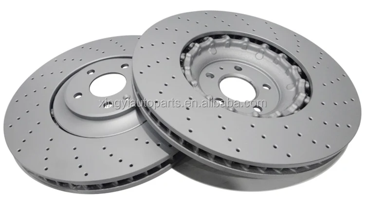 380mm Car Brake Drilled Slotted Front Disc Rotor Replacement Parts 