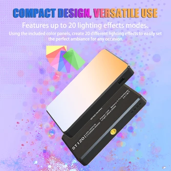 Wholesale ST120 Full-Color Video LED Photography Lighting for Phone Selfie Tiktok Makeup Other Mobile Content Creation detail image