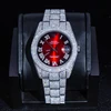 Red moissanite watch