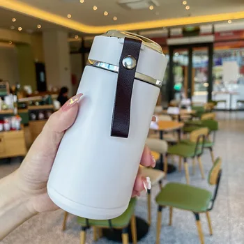 Hot Selling Mini Stainless Steel Insulated Double Vacuum Belly Cup Customized Design Children Water Bottle With Rope