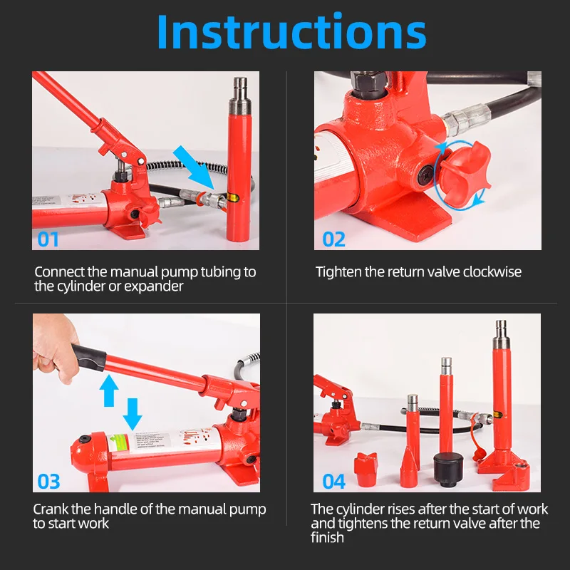 Made in China 10T Auto Body Frame Repair Hydraulic Porta Power Auto Repair Kit Jack