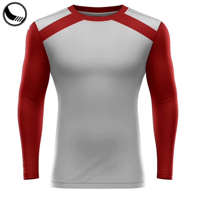 Cool White Sublimation Compression Shirt Men