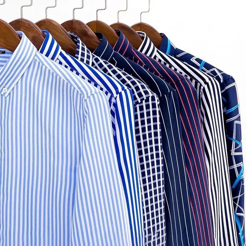 Wholesale Custom Slim Fit Casual T-shirts Pour Hommes Polos Bordados Shirts For Men Quick Dry Long Sleeve Men's Shirt606_voghion.com