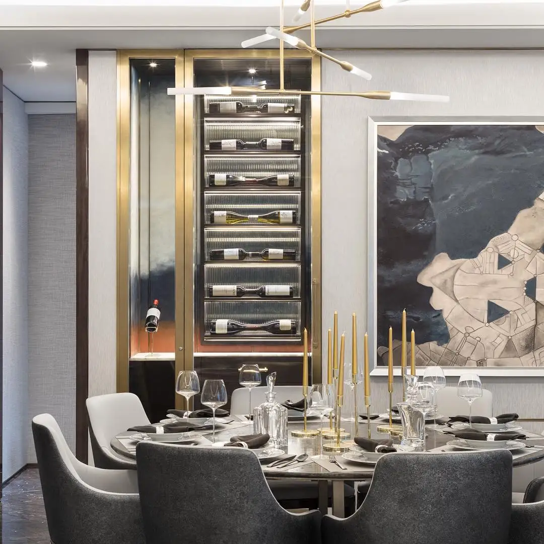 Домашний стеклянный шкаф черный винный из нержавеющей стали 304 витринный со светодиодной