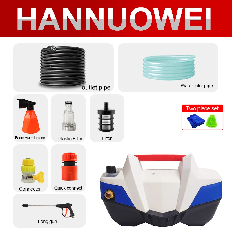 Wholesale 2000w 130bar Portable High Pressure Car Washer Water Pump High Pressure Cleaner