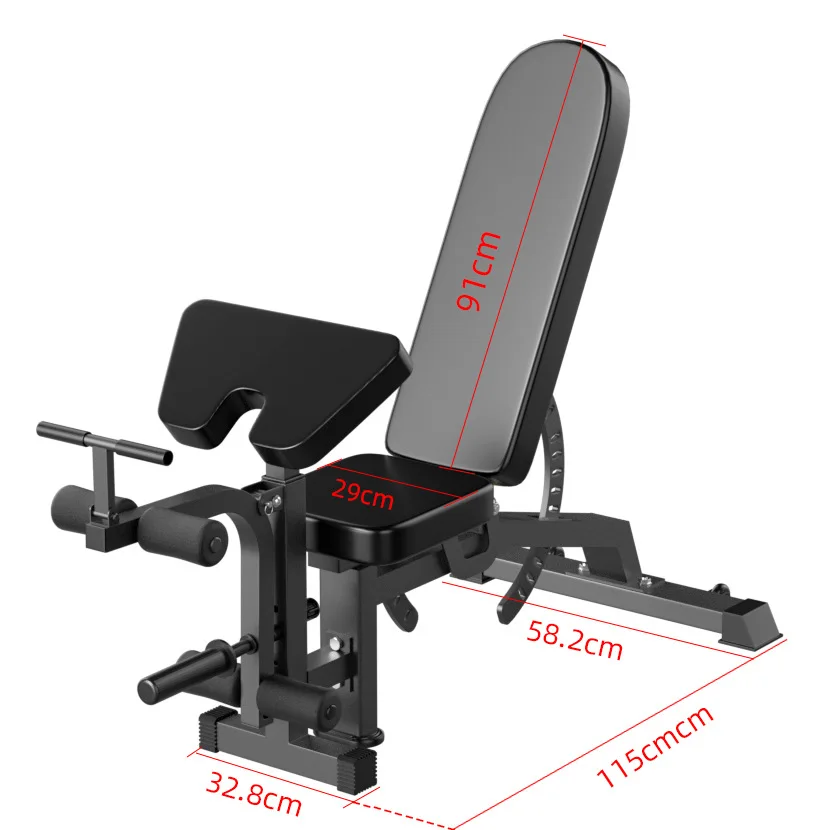 Stable Commercial Weight Lifting Adjustable Multipurpose Dumbbell bench Incline Flat Bench Set Bench Press Gym Equipment factory