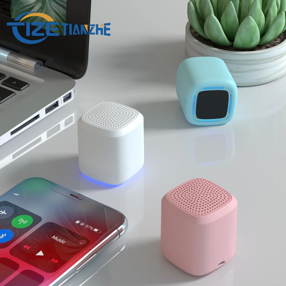 USB Rechargeable pink portable speaker mini wireless cube blutooth speaker custom logo
