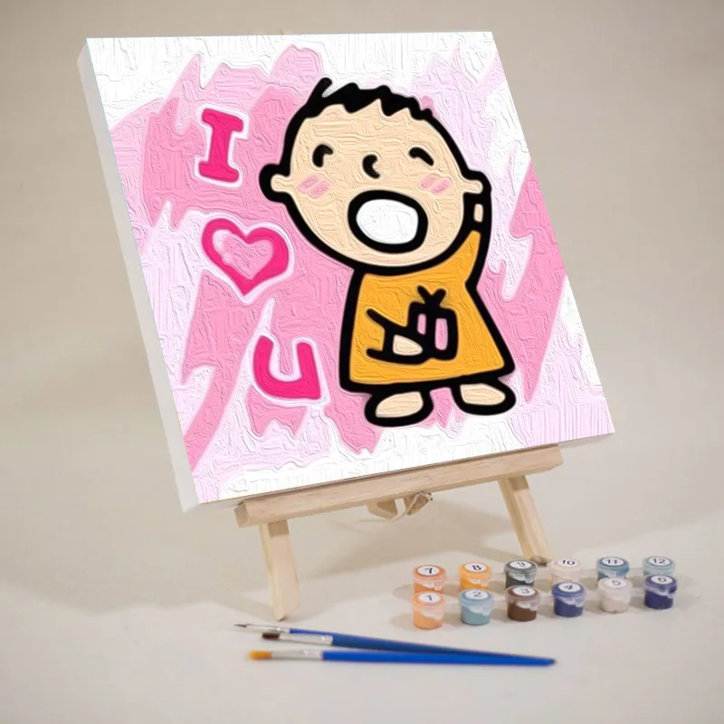 新设计diy数字24色钻石绘画家居墙艺术 Buy 绘画画布通过数字帧x卡通儿童 5d Diy Ab石钻石画大码全钻钻石画套件成人钻石画数字 卡通动物fruite花音乐厨房景观著名人物绘画画布通过数字帧x卡通儿童