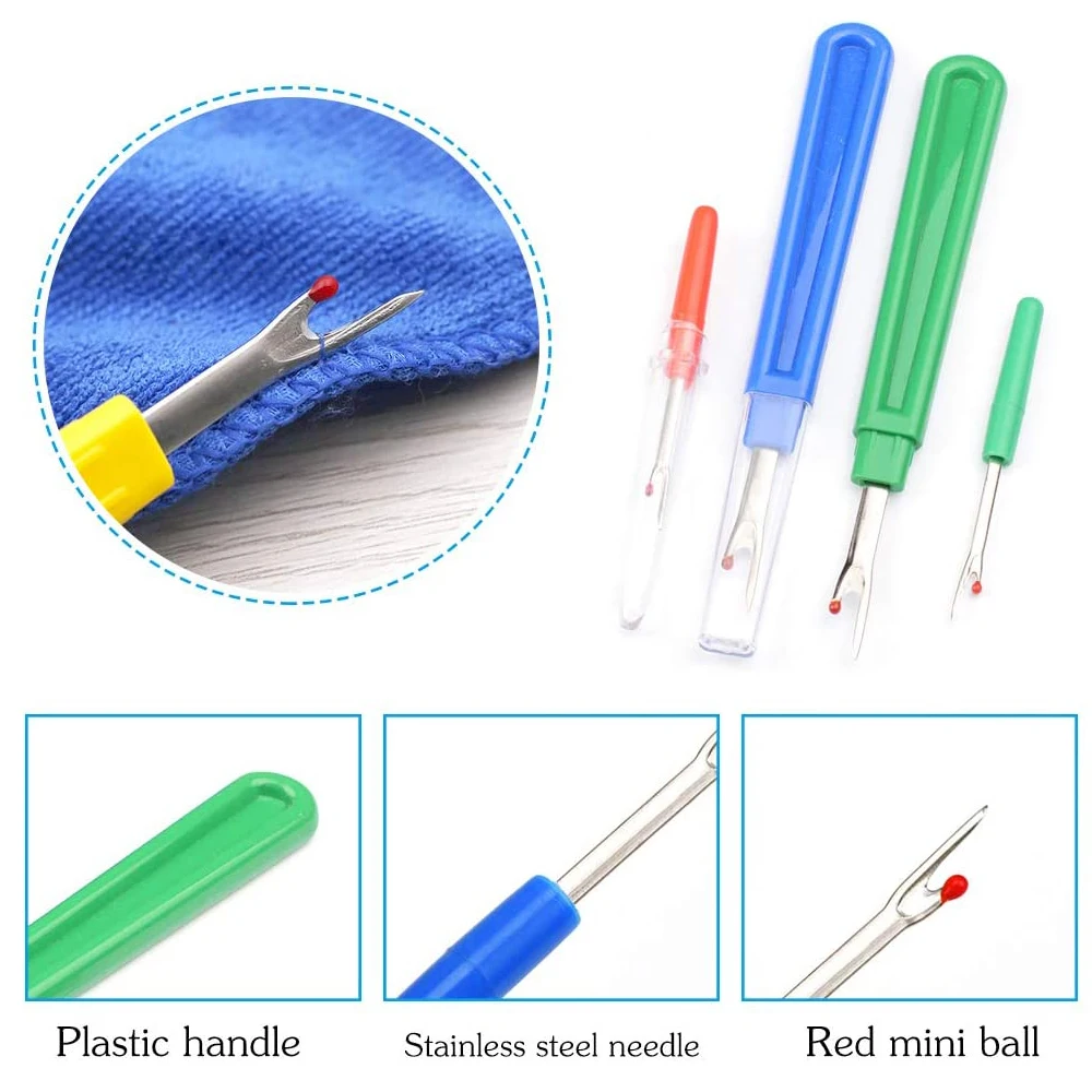 50 Pieces Sewing Seam Rippers,Stitch Thread Unpicker and Cutter for  Crafting (Blue) Blue