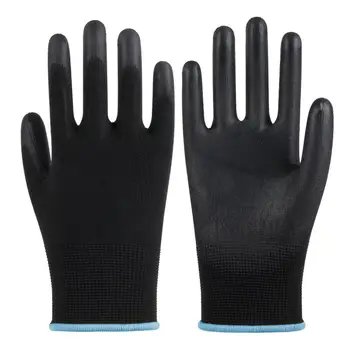 High Quality Pu Coated Work Gloves Polyester PU Safety Gloves Custom Logo Safety Working Gloves For General Purpose