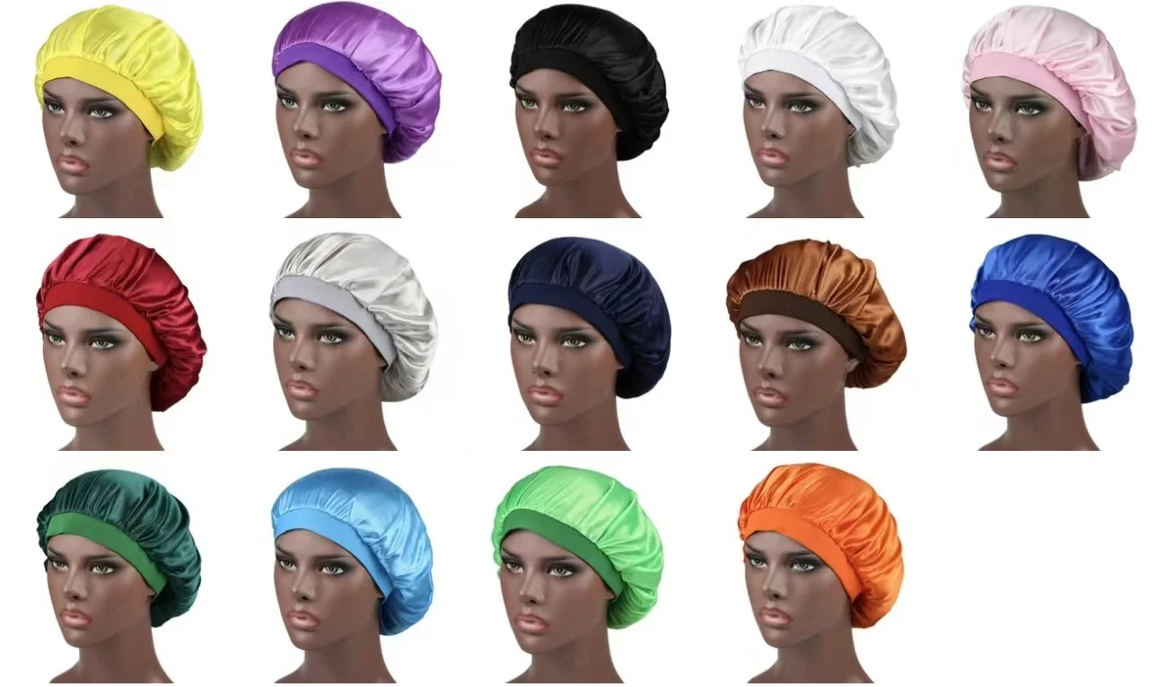 Wholesale High Quality Custom Colorful Satin Silk Sleep Double Layer ...