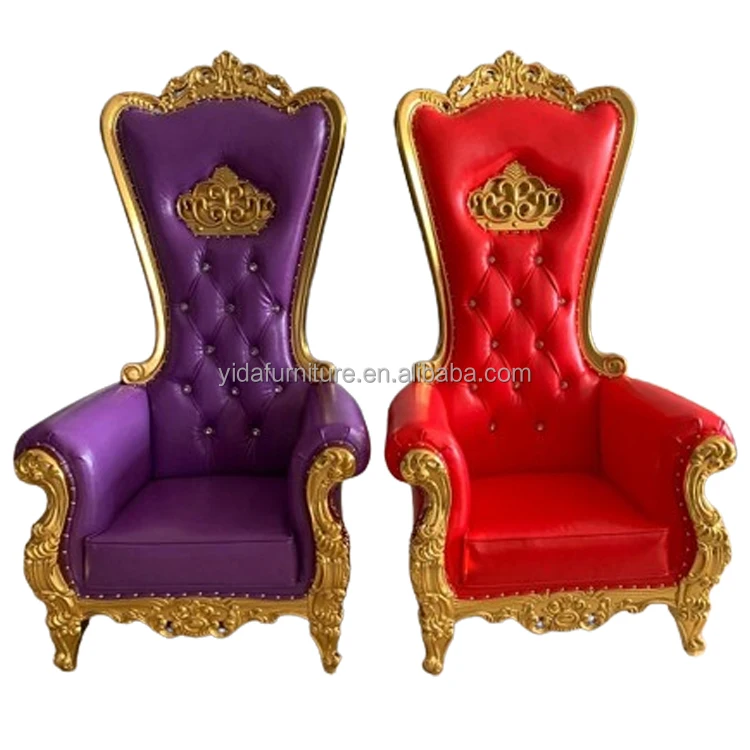 Wholesale White Wedding Wooden Throne Chair King And Queen Throne