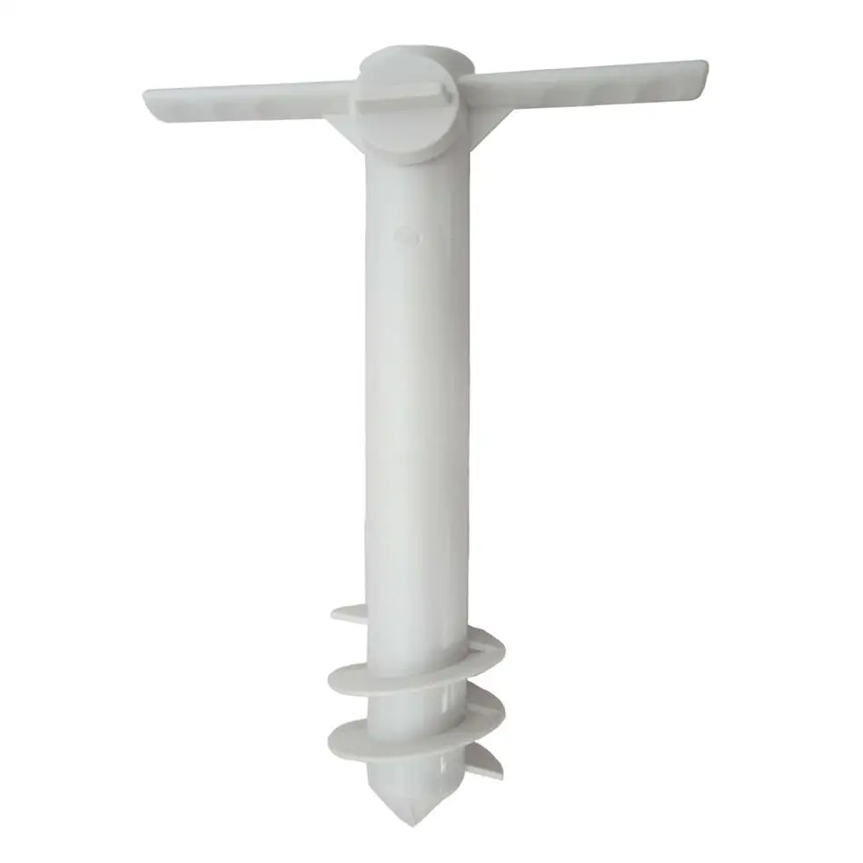 Outdoor Winds Easycarrying Plastic Ground White Beach Umbrella Sand