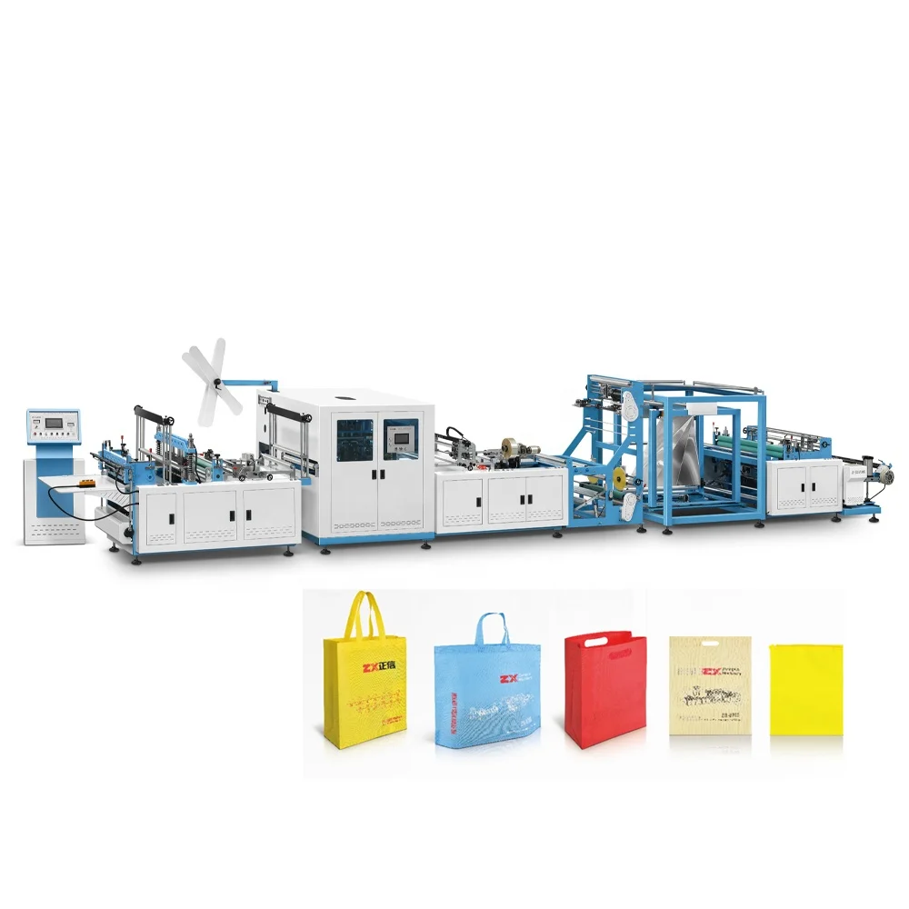 ZXL-E700 Fully Automatic 5-in-1 Nonwoven Box Bag Machine Price Eco Non Woven Shopping Bag Making Machine