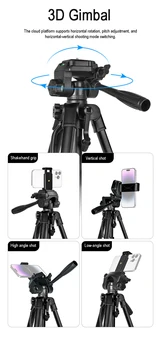 Aluminum alloy camera tripod, live streaming stand, tripod laser gun tripod, night fishing lamp tripod product image