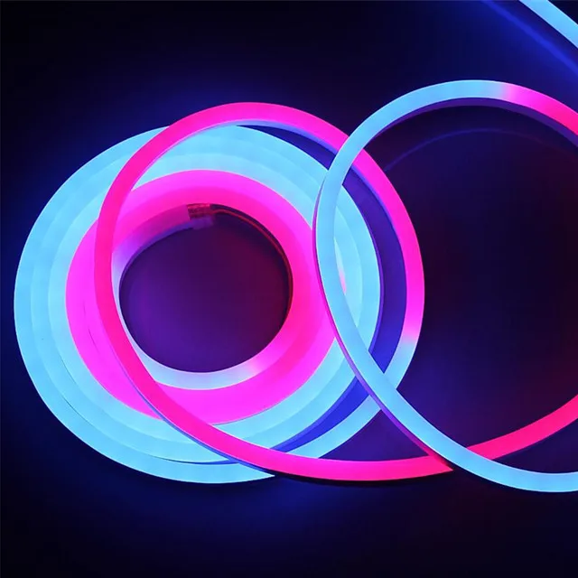 14MM 16MM 18MM 20MM RGB Round Rope Light 360 Degree RGB DMX LED Neon Flex 24V