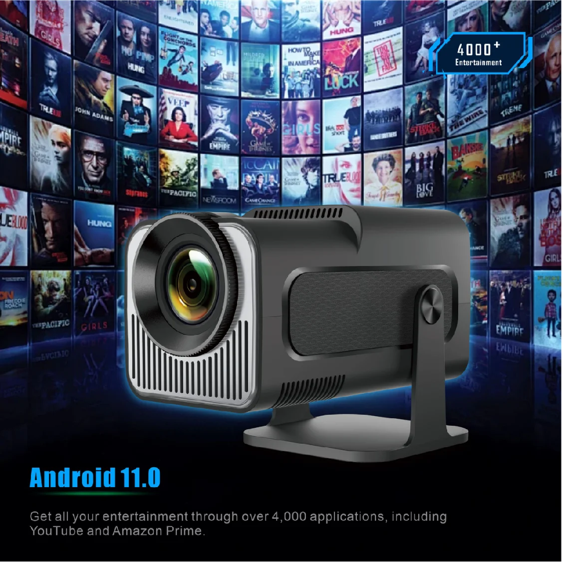 Hy320 Mini Video Home Projector - 720P, Multi-Language Support