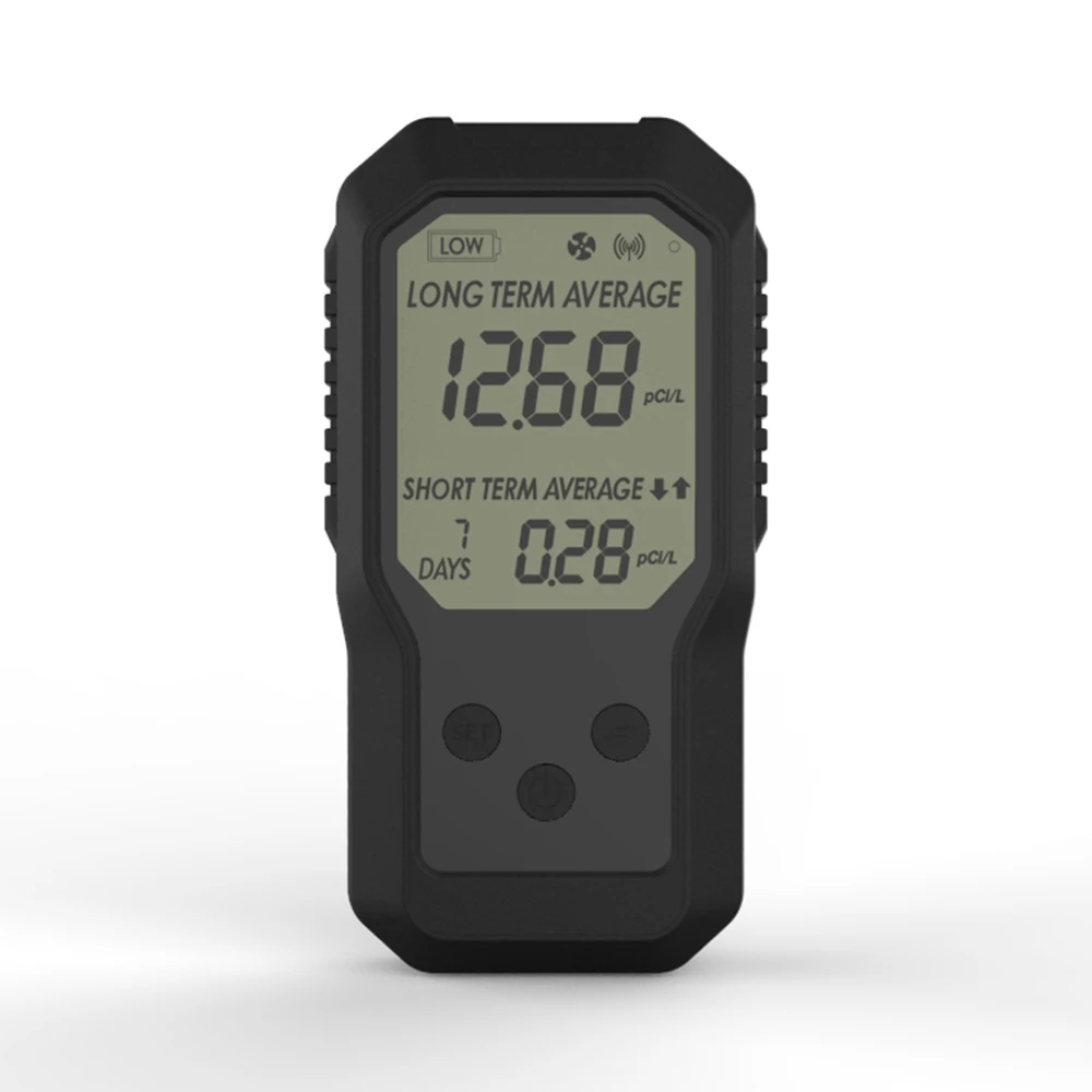 Высокая чувствительность счетчик Гейгера Крытый радона детектор строительные материалы излучения анализатор газов 0Bq/m3-9999Bq/m3