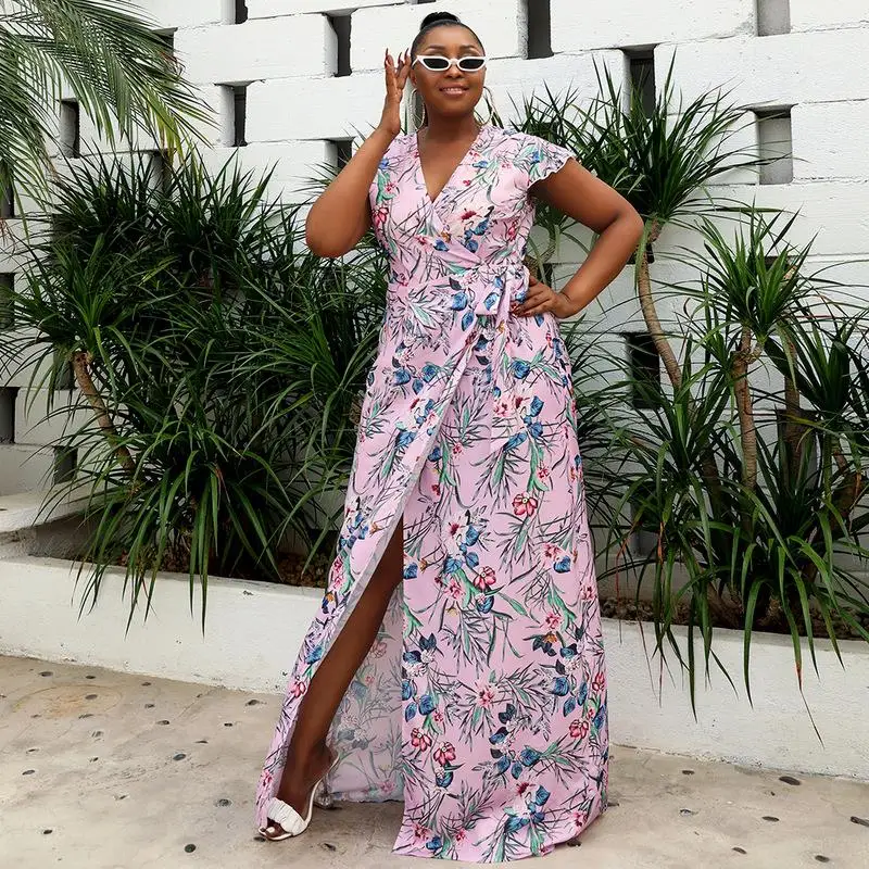 In Stock Prom 2021 Fashion Flora printed casual Clothing Woman Long Maxi  Dress plus size Dresses Club Bodycon Silk Clothes| Alibaba.com