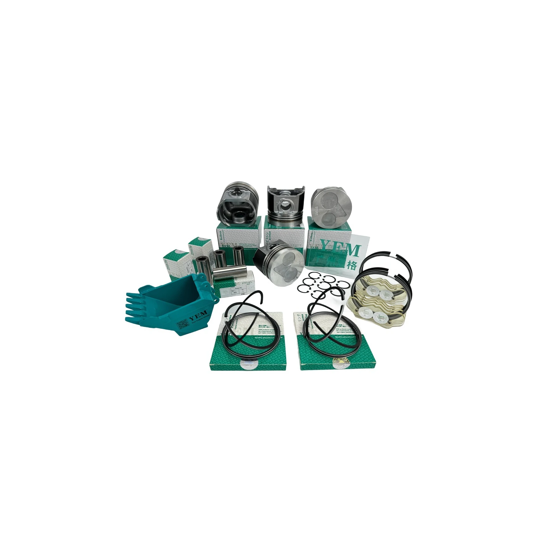 Piston Kit 4HG1 4HJ1 4HK1 4HL1 Mahlae Piston for Isuzu Diesel Engine Spare Parts