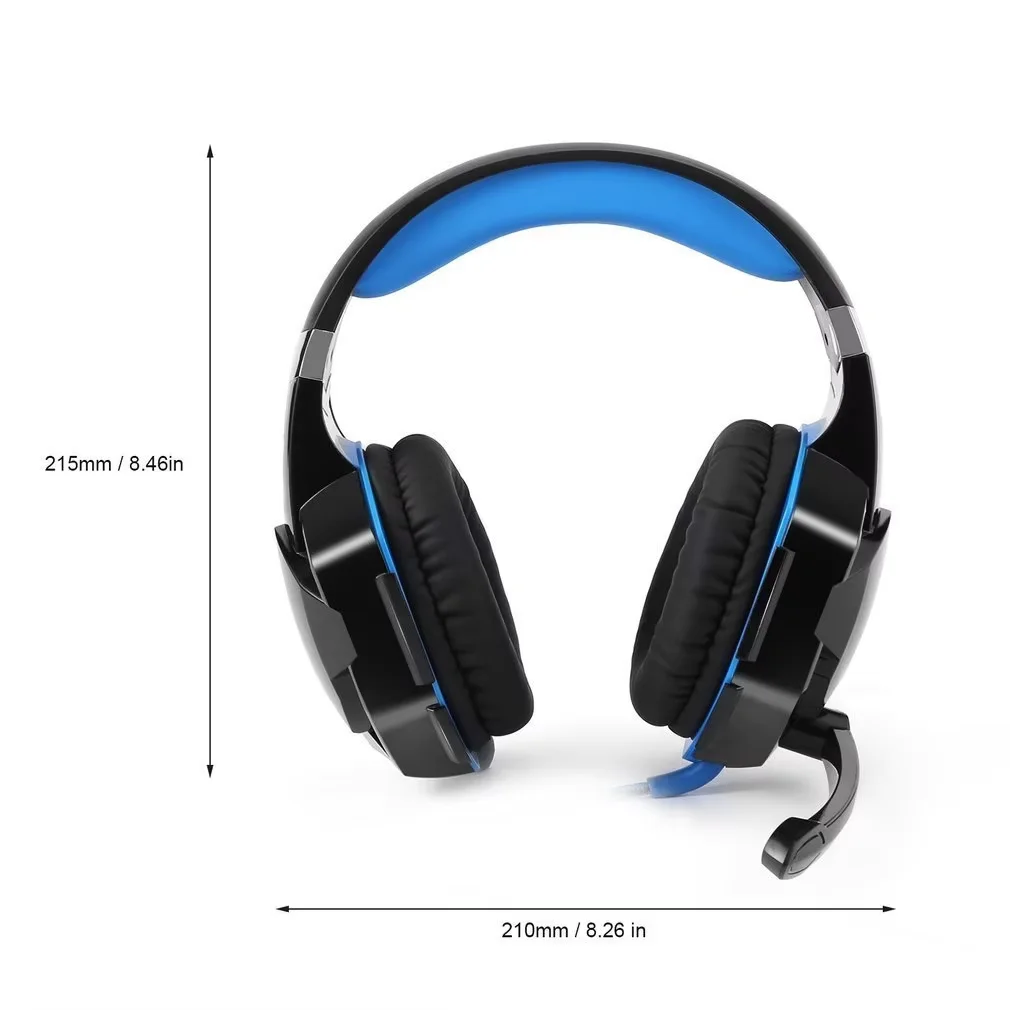 G2000 Noise Cancelling Gaming Headphones with Mic Led Light Over Ear Wired Headset for PC Game