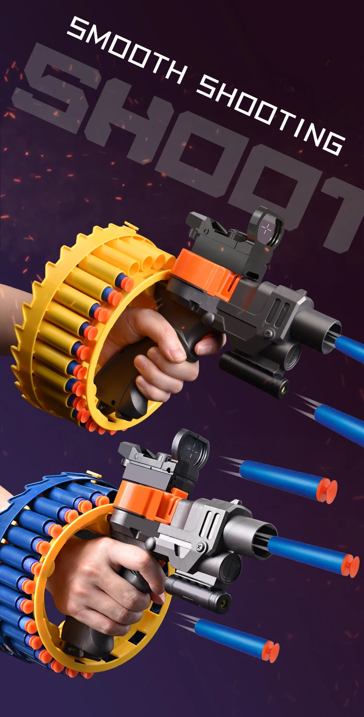 2022 New Kids Airsoft Gun Electric Automatic Gun Toy 28 Pcs Eva Soft Bullets Pistola Como Wrist Blasting Bullet Soft Bullet Gun