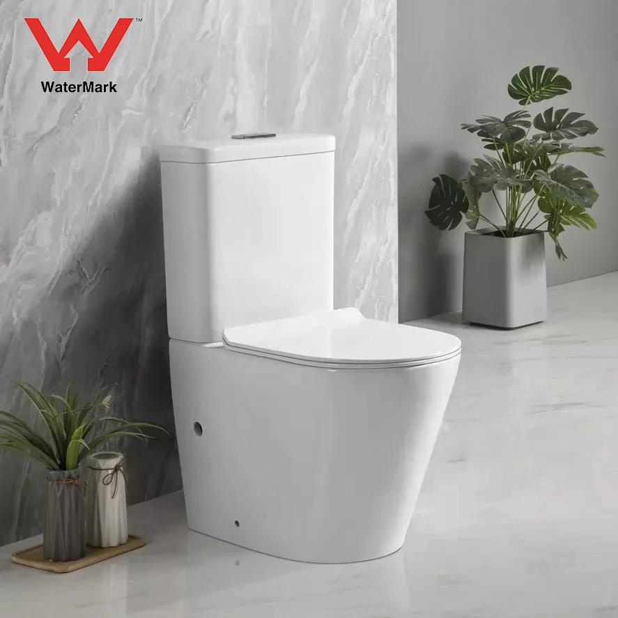 Europe standard white color wc sanitary ware p trap toilet bathroom ceramic two piece back to wall toilet manufacture