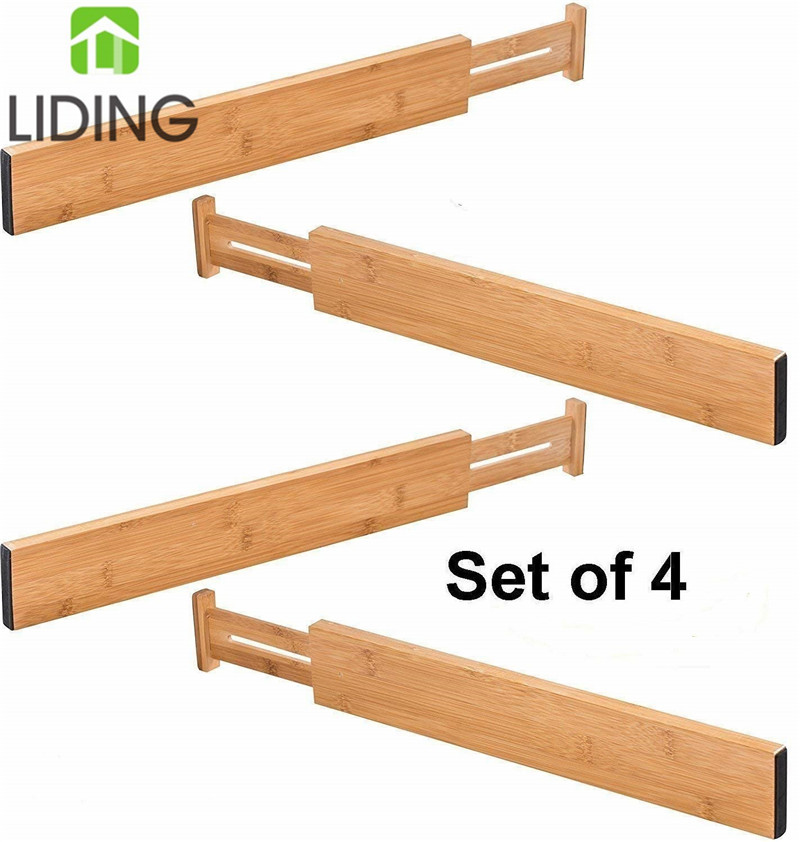 4 шт./комплект, бамбуковые ящики-органайзеры