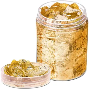 Gold Leaf Flakes, Size: 10g Shaker