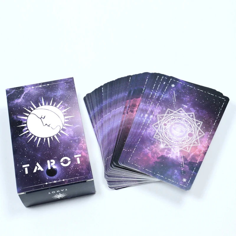 Factory Custom Printed Russian Purple Classical Tarot Cards With Guidebook Printing High Quality oracle Sun Tarot Cards Deck