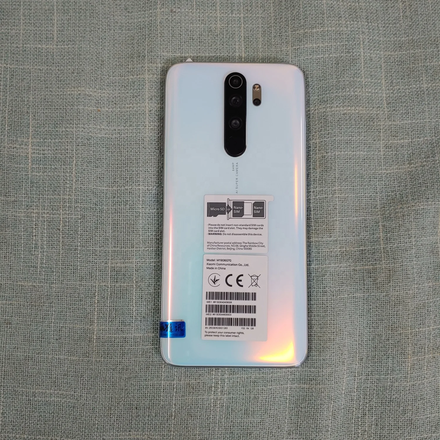 未開封】シャオミ redmi note 8 pro パールホワイト