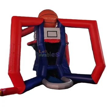 4*3.9m/13.1*12.8ft four side outdoor inflatable red basketball rack for kids adults inflatable outdoor basketball rack for sales